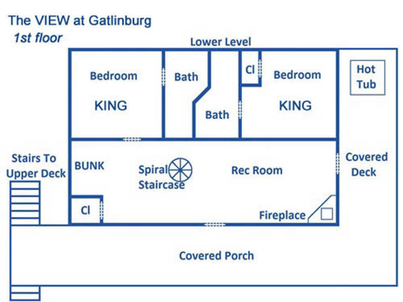 The View Cabin Floorplan - 1st floor