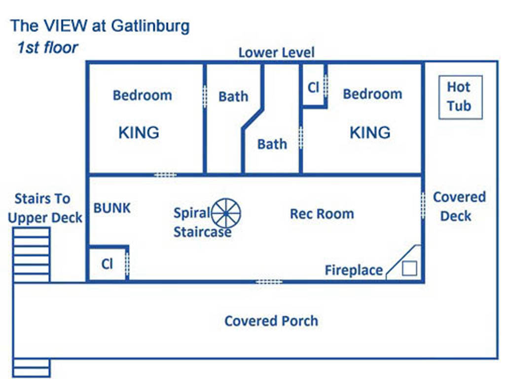 The View Cabin Floorplan - 1st floor